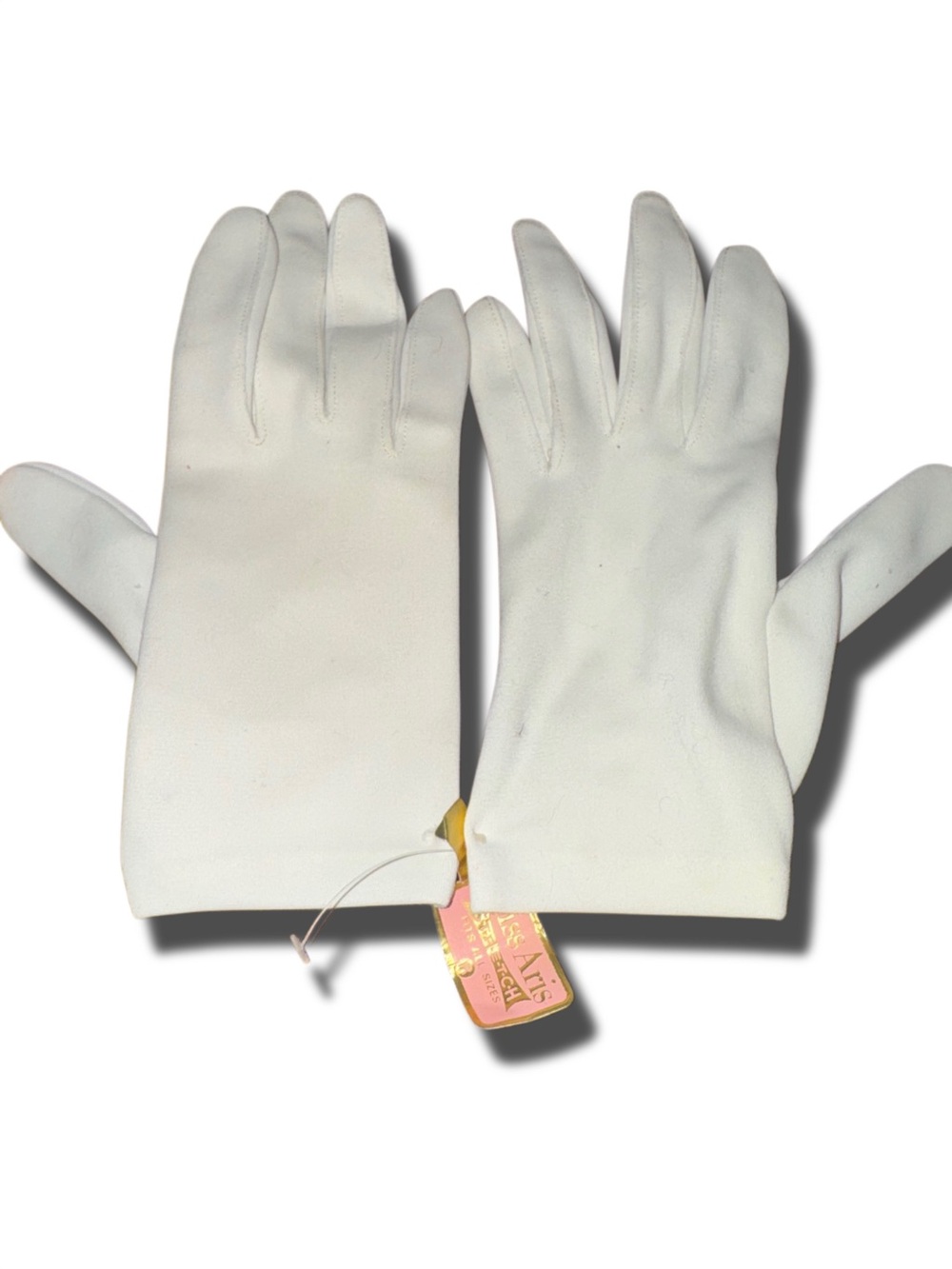 Vintage Miss Aris white formal gloves - with original tags